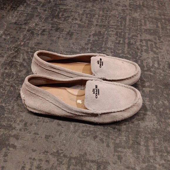 Coach Amber Driving Moccasins Tan Suede Women's Size US 6.5 Leather - Picture 4 of 4